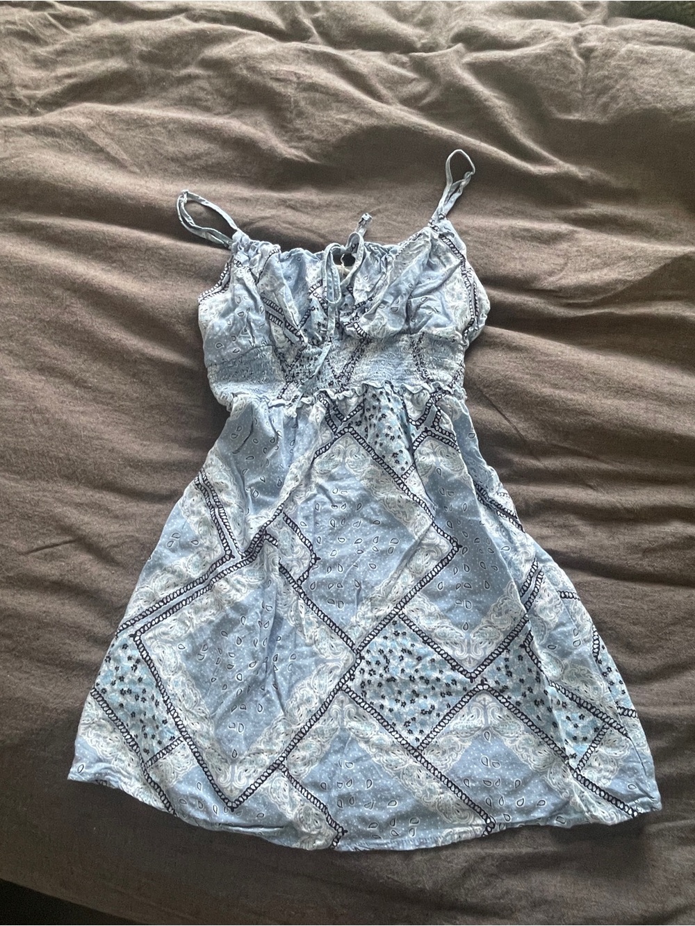 Blue mini dress